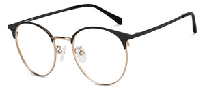 Gold Round Full Rim Unisex Eyeglasses by Lenskart Air-205175