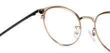 Load image into Gallery viewer, Gold Round Full Rim Unisex Eyeglasses by Lenskart Air-205175