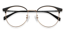 Load image into Gallery viewer, Gold Round Full Rim Unisex Eyeglasses by Lenskart Air-205175