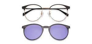 Gold Round Full Rim Unisex Eyeglasses by Lenskart Air-205175