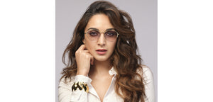 Gold Round Full Rim Women Sunglasses by Vincent Chase Polarized-212893