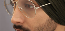 Load image into Gallery viewer, Gold Aviator Full Rim Men Eyeglasses by John Jacobs-212532