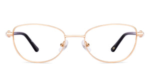 Gold Cat Eye Full Rim Women Eyeglasses by John Jacobs-225395