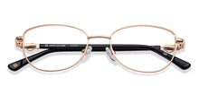 Load image into Gallery viewer, Gold Cat Eye Full Rim Women Eyeglasses by John Jacobs-225395
