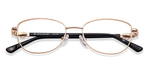 Gold Cat Eye Full Rim Women Eyeglasses by John Jacobs-225395