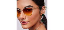 Load image into Gallery viewer, Gold Cat Eye Full Rim Women Sunglasses by Vincent Chase Polarized-212905
