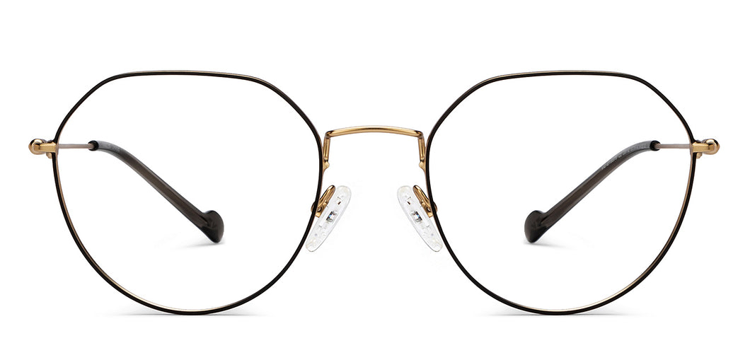 Black Geometric Full Rim Unisex Eyeglasses by Vincent Chase-208192