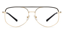 Load image into Gallery viewer, Gold Geometric Full Rim Unisex Eyeglasses by Vincent Chase Online-206262