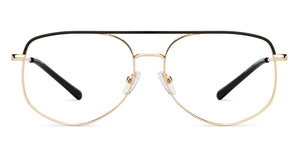 Gold Geometric Full Rim Unisex Eyeglasses by Vincent Chase Online-206262