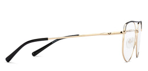 Gold Geometric Full Rim Unisex Eyeglasses by Vincent Chase Online-206262