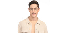 Load image into Gallery viewer, Black Geometric Full Rim Unisex Eyeglasses by Vincent Chase-208192