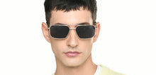 Load image into Gallery viewer, Gold Rectangle/ Square Full Rim Unisex Sunglasses by Vincent Chase Polarized-221883