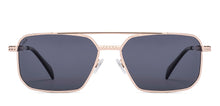 Load image into Gallery viewer, Gold Rectangle/ Square Full Rim Unisex Sunglasses by Vincent Chase Polarized-221883