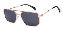 Load image into Gallery viewer, Gold Rectangle/ Square Full Rim Unisex Sunglasses by Vincent Chase Polarized-221883