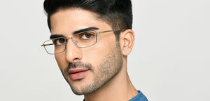 Black Rectangle Full Rim Unisex Eyeglasses by Vincent Chase-222628