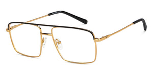 Gold Rectangle Full Rim Unisex Eyeglasses by Vincent Chase Online-206271