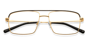Gold Rectangle Full Rim Unisex Eyeglasses by Vincent Chase Online-206271