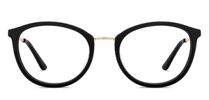 Black Round Full Rim Unisex Eyeglasses by Le Petit Lunetier-216924