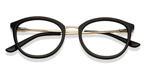 Black Round Full Rim Unisex Eyeglasses by Le Petit Lunetier-216924