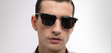 Load image into Gallery viewer, Black Clubmaster Full Rim Unisex Sunglasses by John Jacobs-217767
