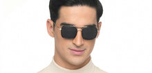 Load image into Gallery viewer, Gold Rectangle Full Rim Unisex Sunglasses by Vincent Chase-215945