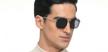 Load image into Gallery viewer, Gold Rectangle Full Rim Unisex Sunglasses by Vincent Chase-215945