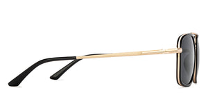 Gold Rectangle Full Rim Unisex Sunglasses by Vincent Chase-215945
