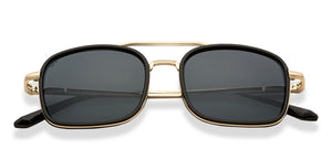 Gold Rectangle Full Rim Unisex Sunglasses by Vincent Chase-215945