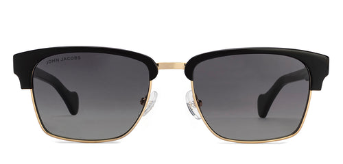 Black Clubmaster Full Rim Unisex Sunglasses by John Jacobs-216889