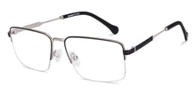 Load image into Gallery viewer, Black Silver Rectangle Half Rim Unisex Eyeglasses by Lenskart STUDIO-224351