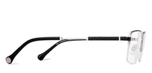 Load image into Gallery viewer, Black Silver Rectangle Half Rim Unisex Eyeglasses by Lenskart STUDIO-224351