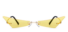 Load image into Gallery viewer, Gold Cat Eye Rimless Women Sunglasses by OJOS-205638