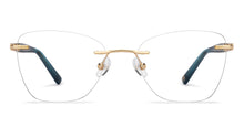Load image into Gallery viewer, Gold Rectangle Rimless Unisex Eyeglasses by John Jacobs-213469