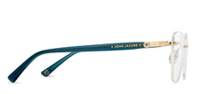 Load image into Gallery viewer, Gold Rectangle Rimless Unisex Eyeglasses by John Jacobs-213469