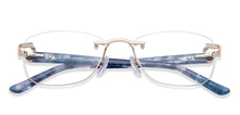 Load image into Gallery viewer, Blue Rectangle Rimless Unisex Eyeglasses by John Jacobs-225403