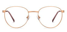 Load image into Gallery viewer, Gold Round Full Rim Unisex Eyeglasses by John Jacobs Online-205306