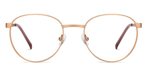 Gold Round Full Rim Unisex Eyeglasses by John Jacobs Online-205306