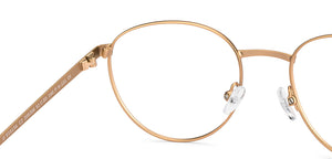 Gold Round Full Rim Unisex Eyeglasses by John Jacobs Online-205306
