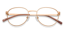 Load image into Gallery viewer, Gold Round Full Rim Unisex Eyeglasses by John Jacobs Online-205306
