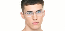 Load image into Gallery viewer, Gold Cat Eye Rimless Women Eyeglasses by Lenskart Air-222532