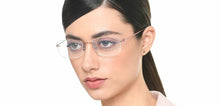 Load image into Gallery viewer, Gold Cat Eye Rimless Women Eyeglasses by Lenskart Air-222532