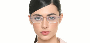 Gold Cat Eye Rimless Women Eyeglasses by Lenskart Air-222532