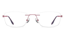 Load image into Gallery viewer, Gold Cat Eye Rimless Women Eyeglasses by Lenskart Air-222532