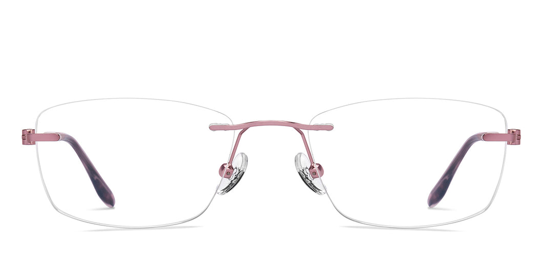 Gold Cat Eye Rimless Women Eyeglasses by Lenskart Air-222532