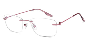 Gold Cat Eye Rimless Women Eyeglasses by Lenskart Air-222532