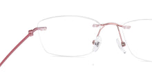 Load image into Gallery viewer, Gold Cat Eye Rimless Women Eyeglasses by Lenskart Air-222532