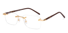 Load image into Gallery viewer, Brown Rectangle Rimless Unisex Eyeglasses by John Jacobs-228261