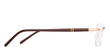 Load image into Gallery viewer, Brown Rectangle Rimless Unisex Eyeglasses by John Jacobs-228261