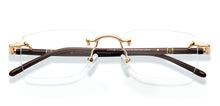 Load image into Gallery viewer, Brown Rectangle Rimless Unisex Eyeglasses by John Jacobs-228261