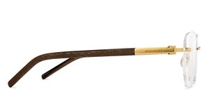 Brown Square Rimless Unisex Eyeglasses by John Jacobs-212844